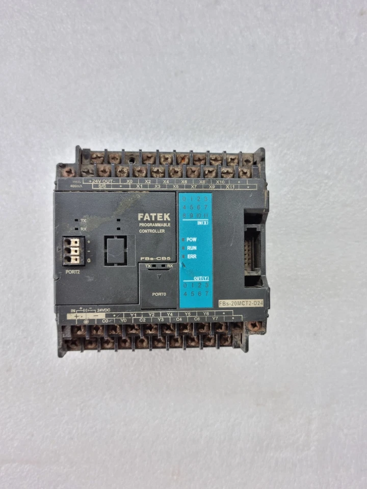 Used Fatek FBs-20MCT2-D24 24VDC 36W PROGRAMMABLE CONTROLLER
